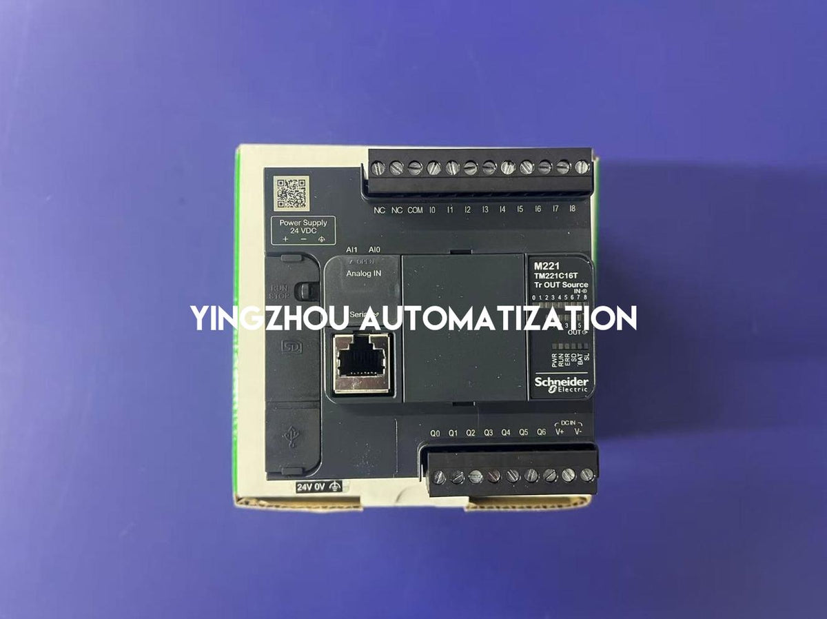 Schneider Electric TM221C16T Modicon M221 PLC | 16 I/O, 24V DC, Transistor Outputs (Source)-vezhoo