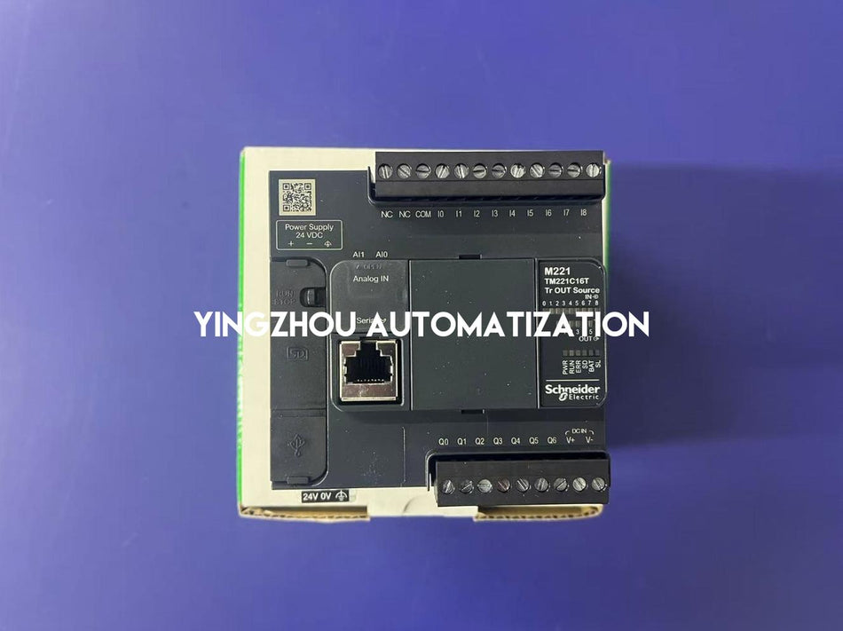 Schneider Electric TM221C16T Modicon M221 PLC | 16 I/O, 24V DC, Transistor Outputs (Source)-vezhoo