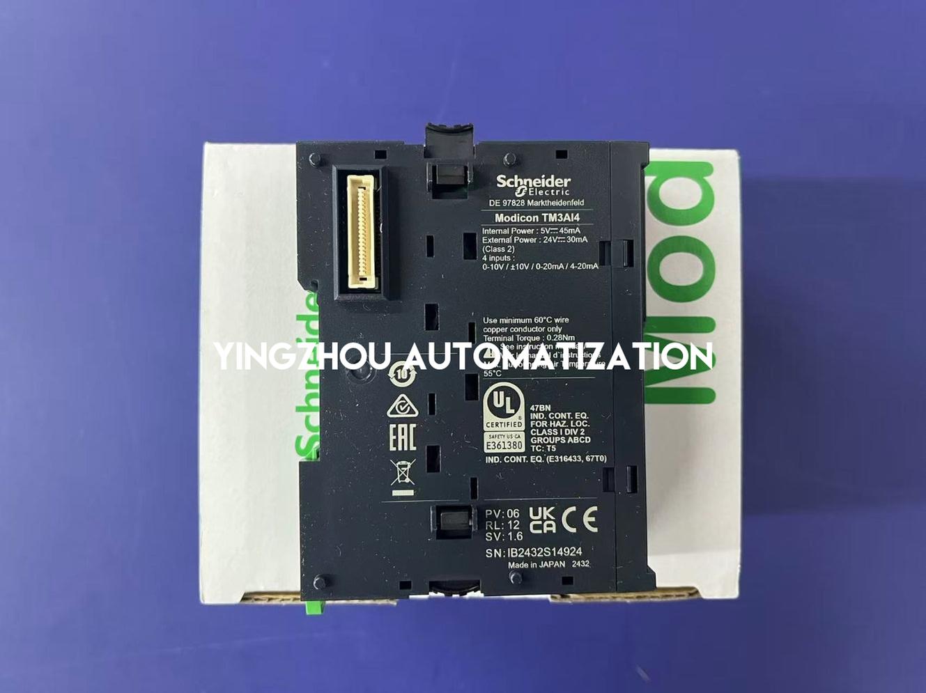 Schneider Electric TM3AI4 Modicon PLC Expansion Module | 4 Analog Inputs (0-10V, 4-20mA), 12-Bit-vezhoo