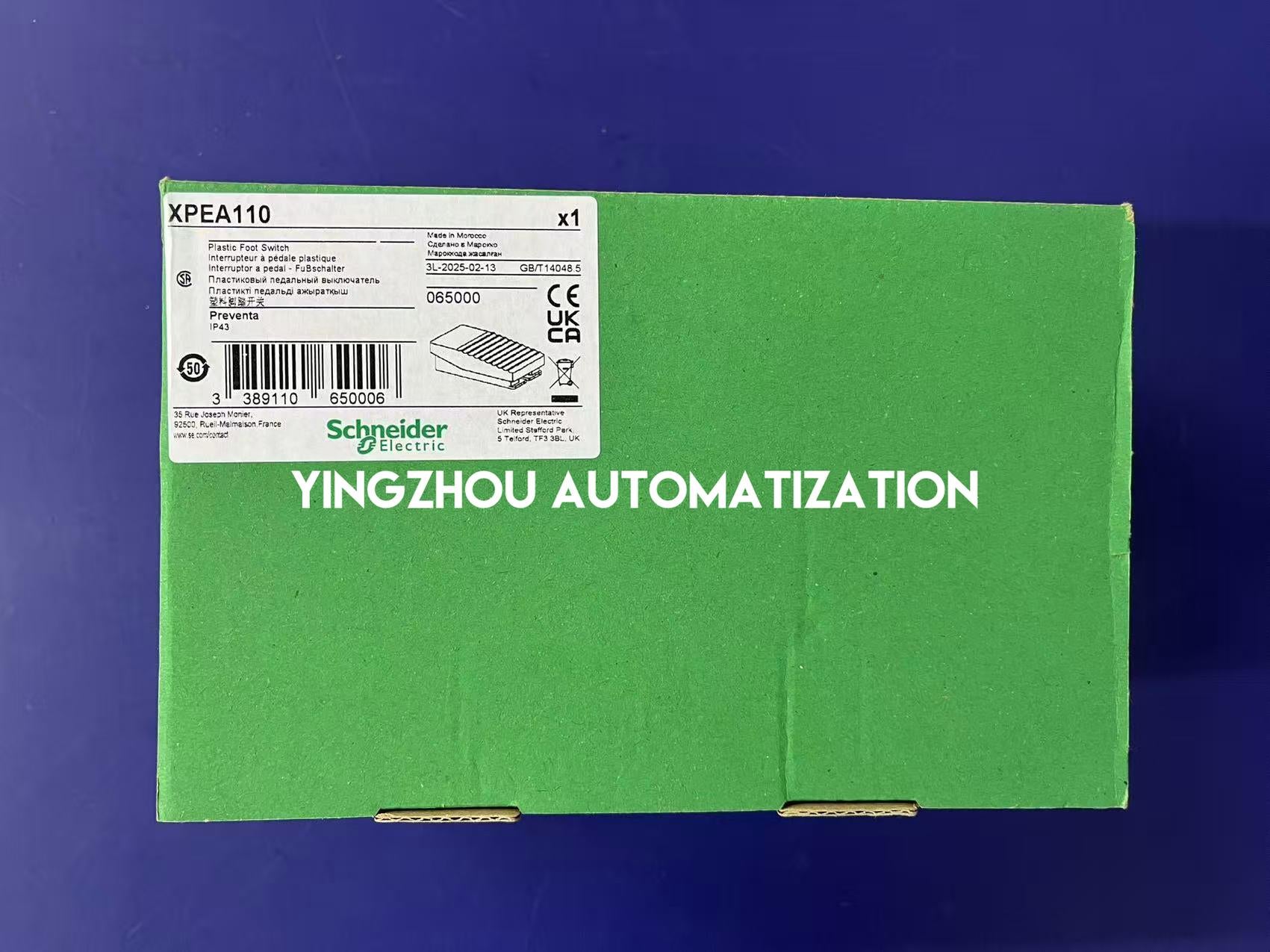 Schneider Electric XPEA110 Harmony XPE Foot Switch | Single Pedal, Metal, Blue, 1NC+1NO-vezhoo