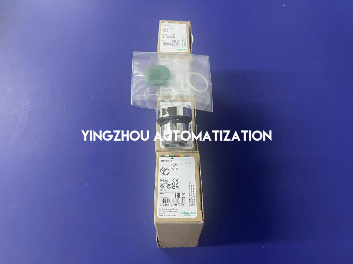 Schneider Electric ZB4BA38 Harmony XB4 Pushbutton Head | 22mm Metal, Green, White Left/Right Arrows-vezhoo