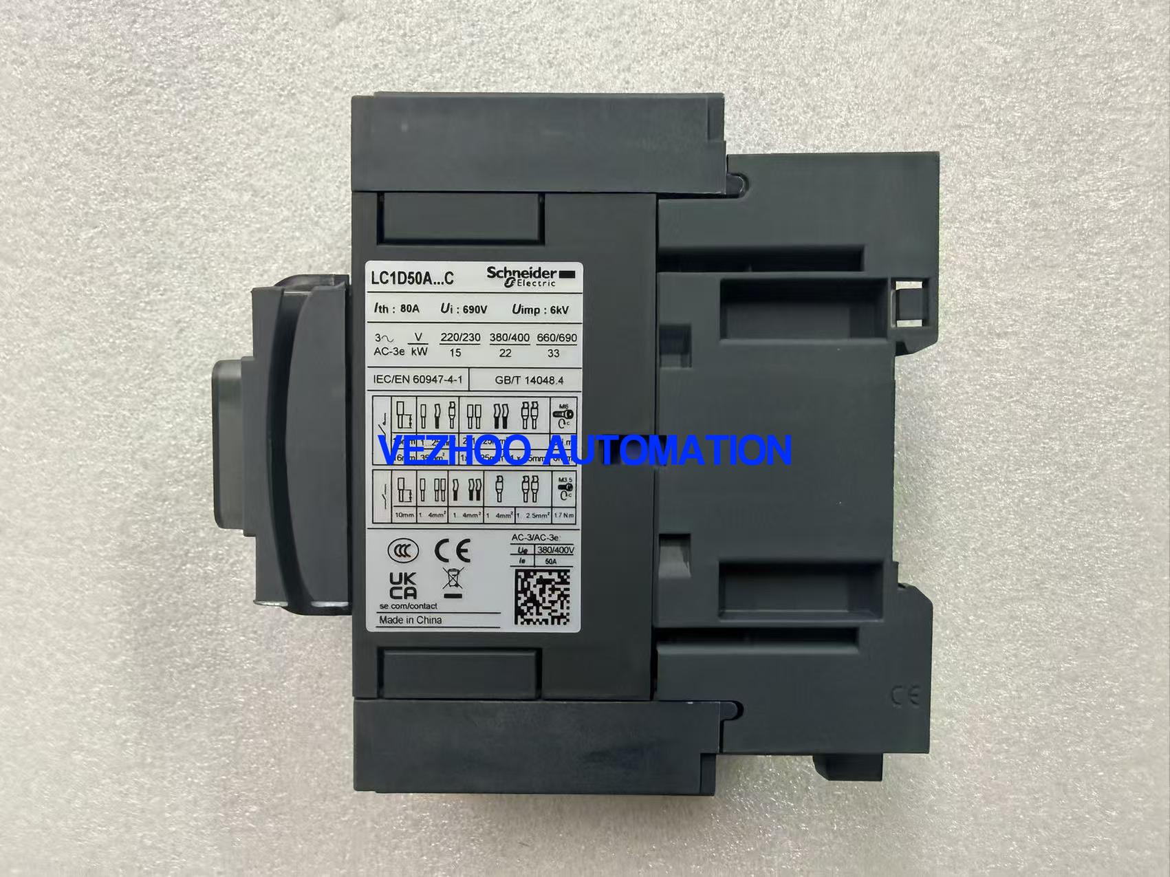 Schneider LC1D50AF7C TeSys Deca AC Contactor 3P 50A 110V AC Coil-vezhoo
