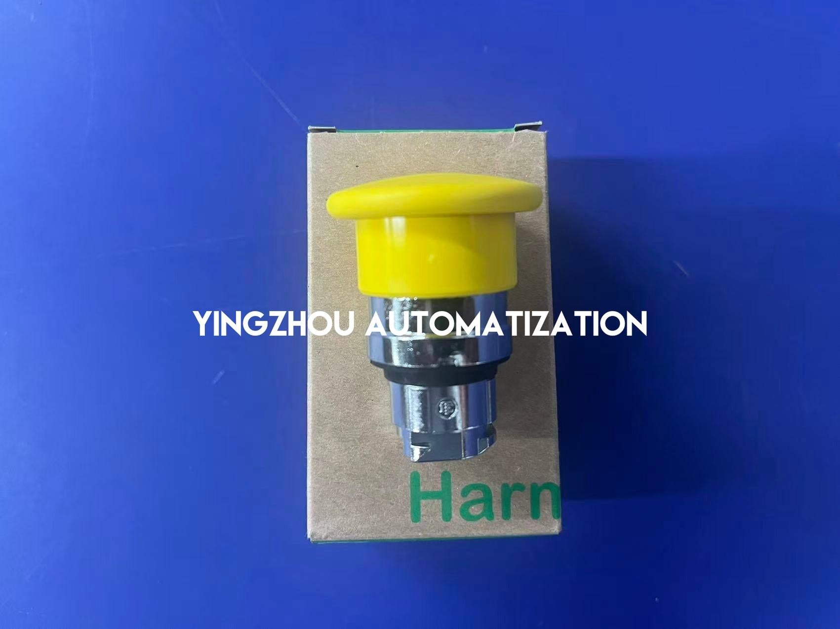 Schneider ZB4BC5 Harmony XB4 Mushroom Head | 40mm Yellow | 22mm Metal | Spring Return-vezhoo