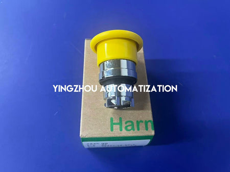 Schneider ZB4BC5 Harmony XB4 Mushroom Head | 40mm Yellow | 22mm Metal | Spring Return-vezhoo