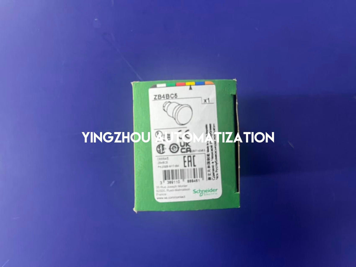 Schneider ZB4BC5 Harmony XB4 Mushroom Head | 40mm Yellow | 22mm Metal | Spring Return-vezhoo