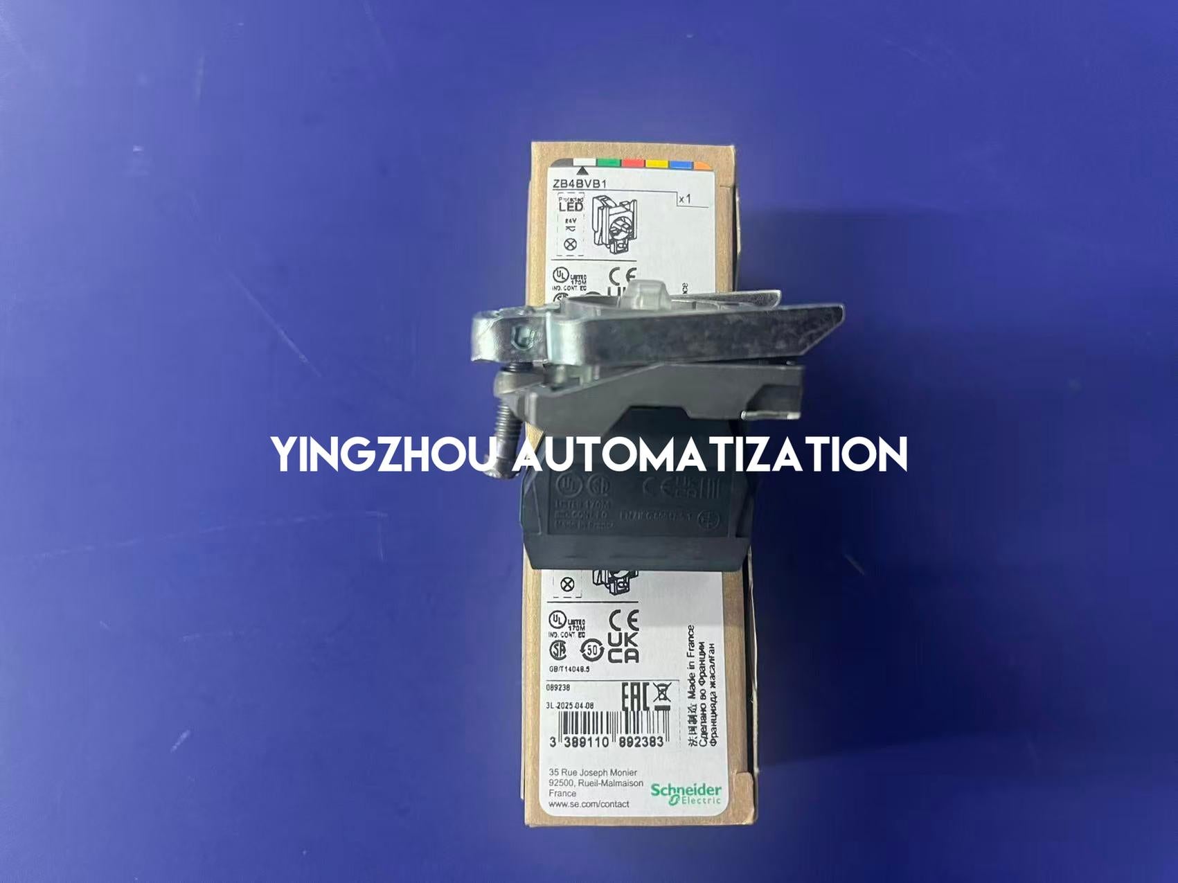 Schneider ZB4BVB1 Harmony XB4 Illuminated Block | White LED | 24V AC/DC | Metal Body-vezhoo
