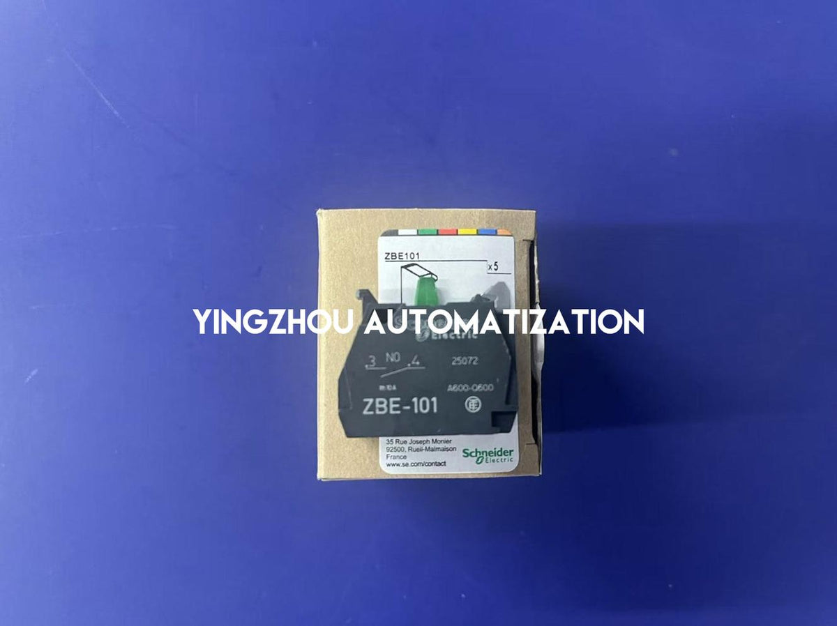 Schneider ZBE101 Harmony XB4/XB5 Contact Block | 1 NO | Screw Clamp Terminals-vezhoo
