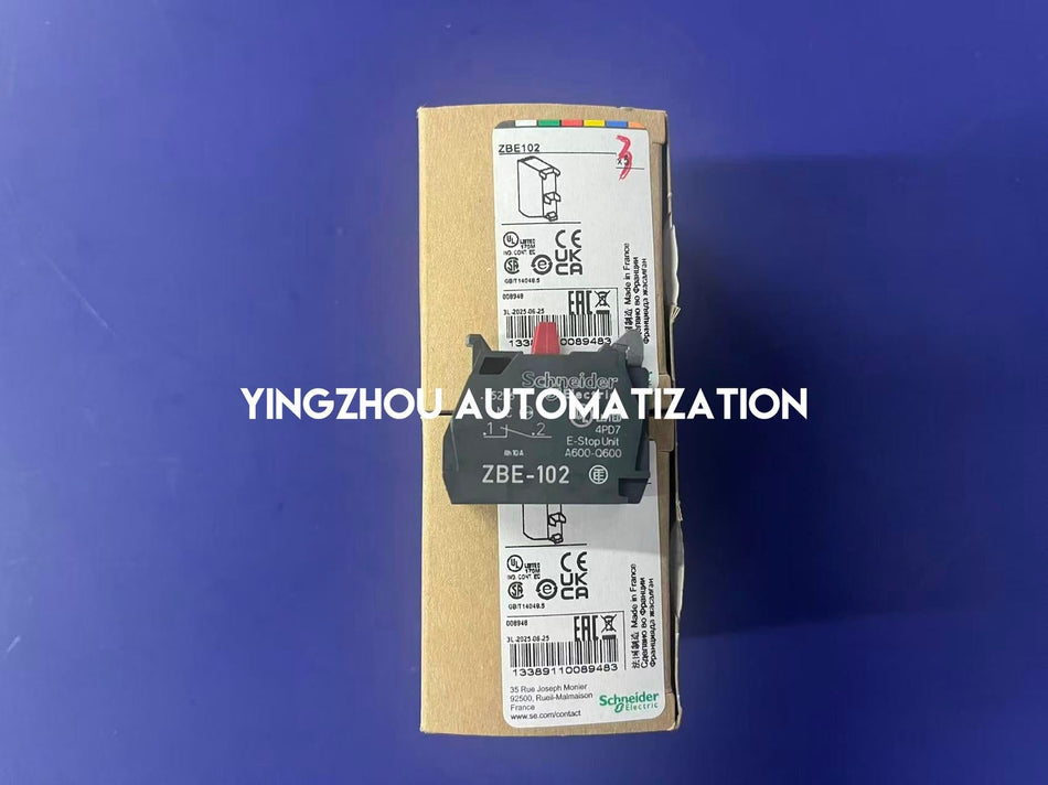 Schneider ZBE102 Harmony XB4/XB5 Contact Block | 1 NC | Screw Clamp Terminals-vezhoo