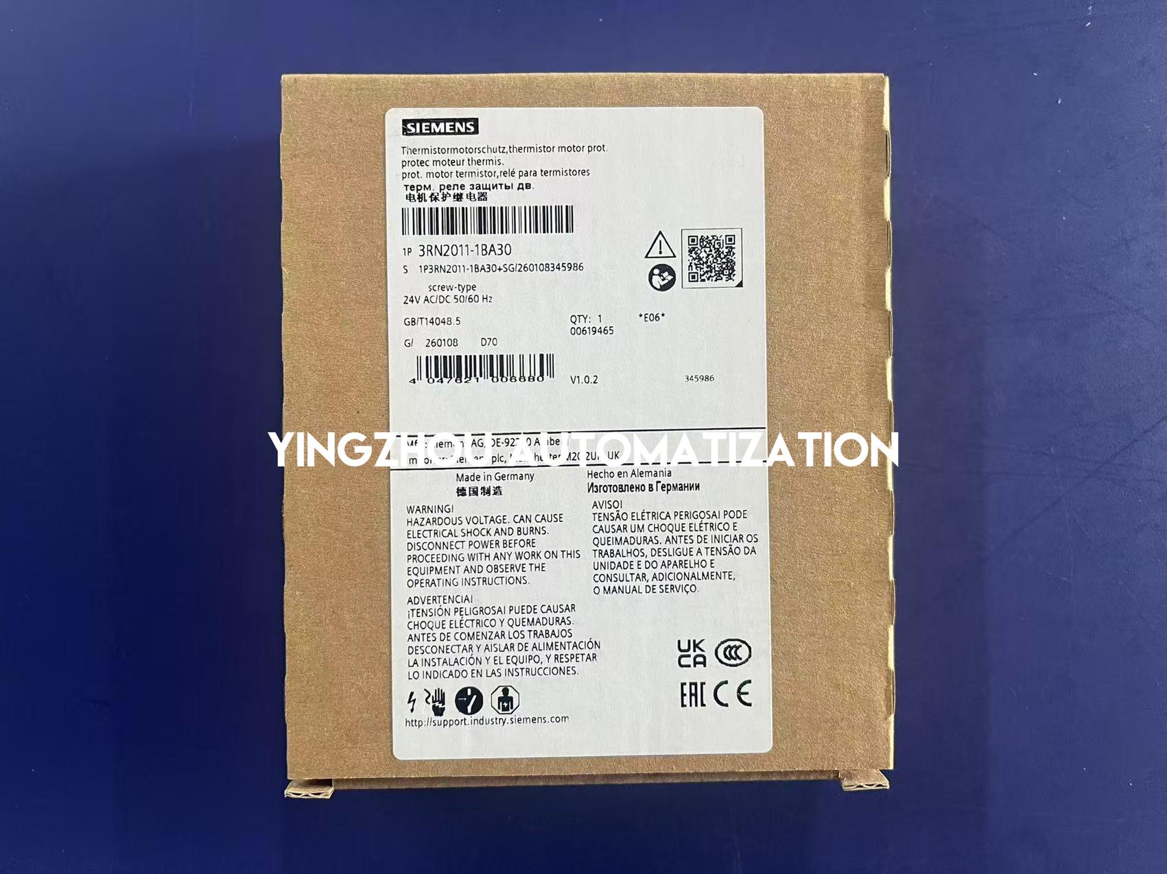 Siemens 3RN2011-1BA30 SIRIUS Thermistor Relay | Standard Evaluation | 24V AC/DC | 1 NO + 1 NC-vezhoo