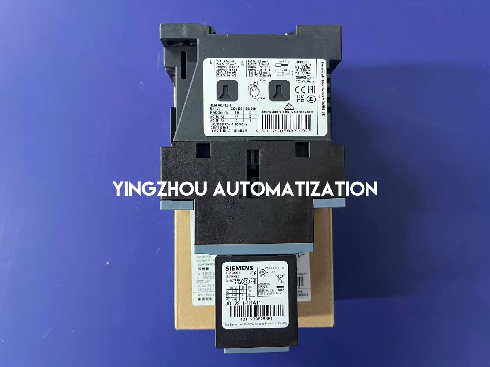 Siemens 3RT2025-1BB44 SIRIUS Power Contactor | 17A, 7.5kW, 24V DC Coil, Size S0-vezhoo