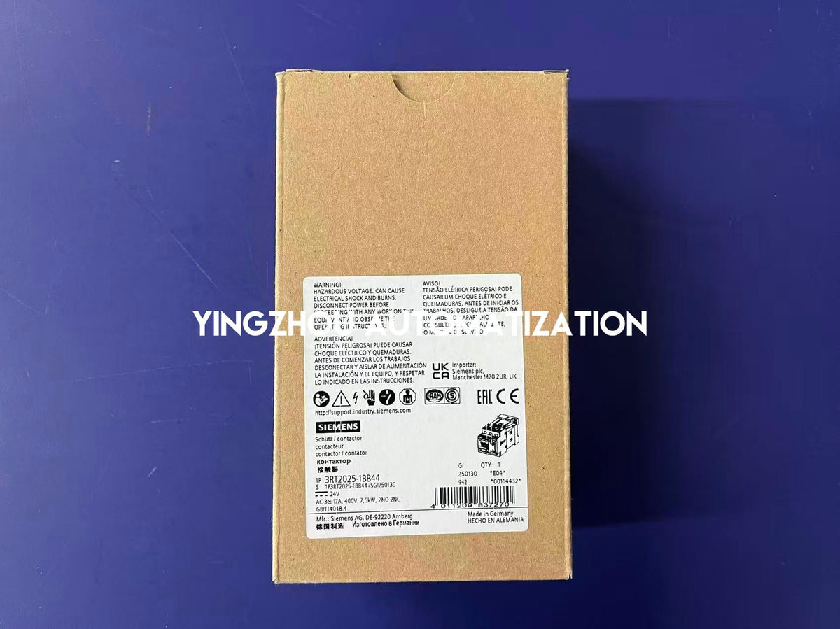 Siemens 3RT2025-1BB44 SIRIUS Power Contactor | 17A, 7.5kW, 24V DC Coil, Size S0-vezhoo