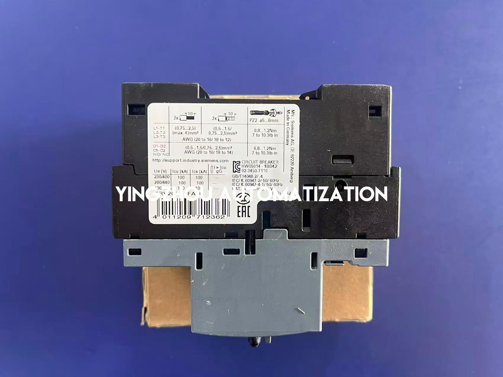 Siemens 3RV2011-0FA10 SIRIUS Motor Starter Protector | 0.35A - 0.5A | Size S00 | Class 10-vezhoo
