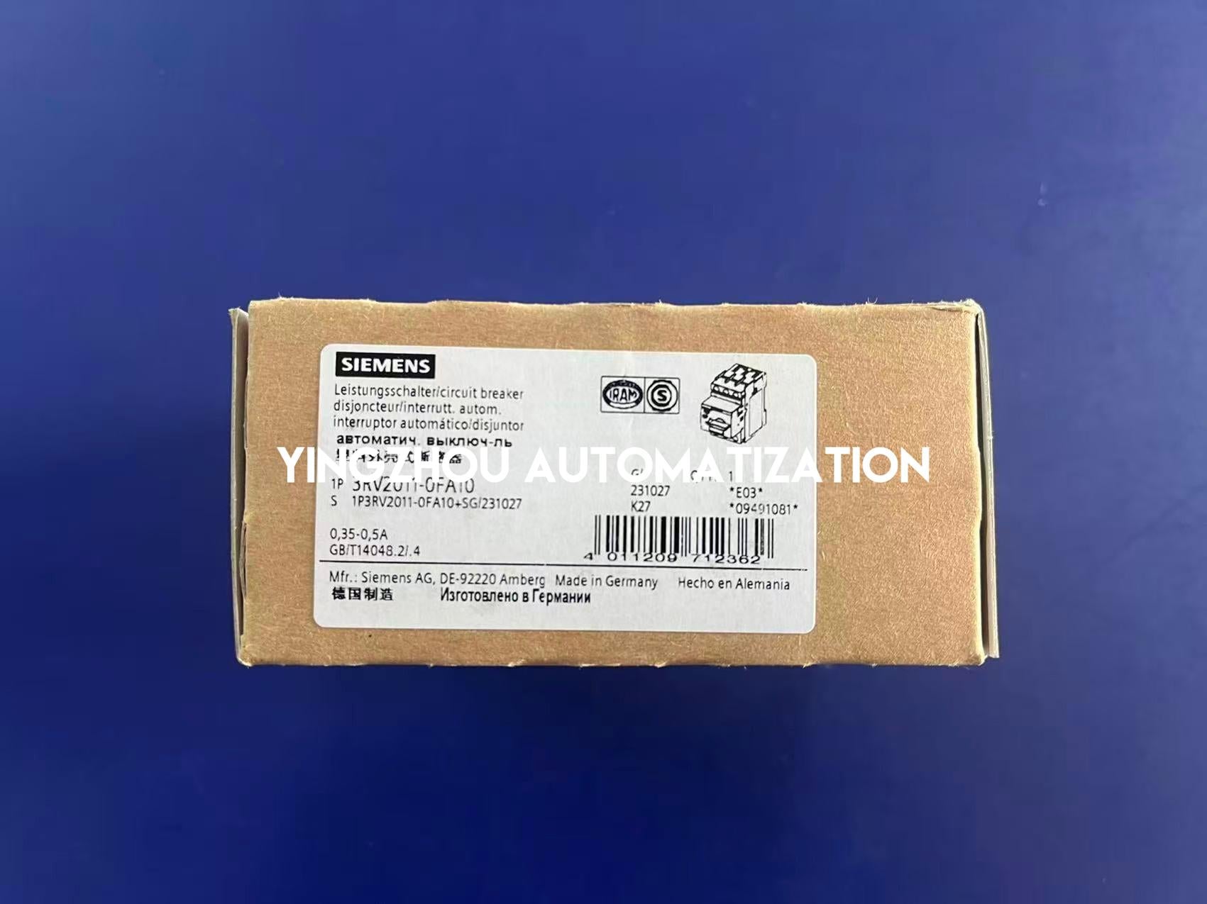 Siemens 3RV2011-0FA10 SIRIUS Motor Starter Protector | 0.35A - 0.5A | Size S00 | Class 10-vezhoo