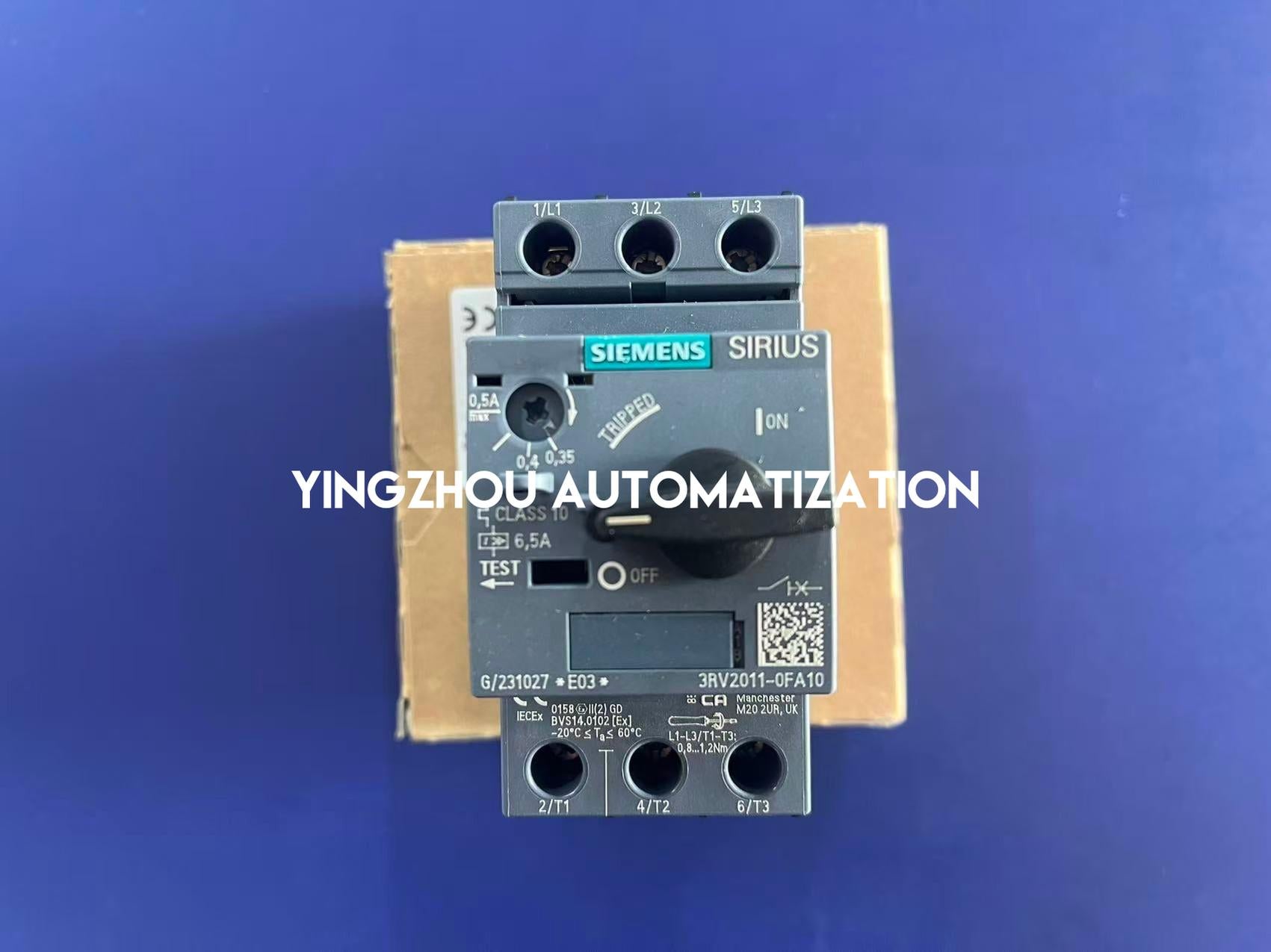 Siemens 3RV2011-0FA10 SIRIUS Motor Starter Protector | 0.35A - 0.5A | Size S00 | Class 10-vezhoo