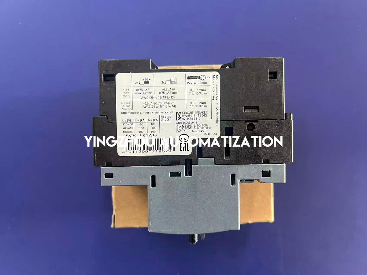 Siemens 3RV2011-0GA10 SIRIUS Motor Starter Protector | 0.45A - 0.63A | Size S00 | Class 10-vezhoo