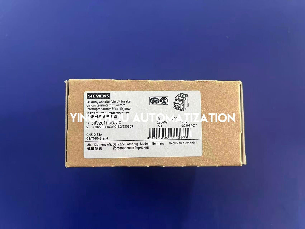 Siemens 3RV2011-0GA10 SIRIUS Motor Starter Protector | 0.45A - 0.63A | Size S00 | Class 10-vezhoo
