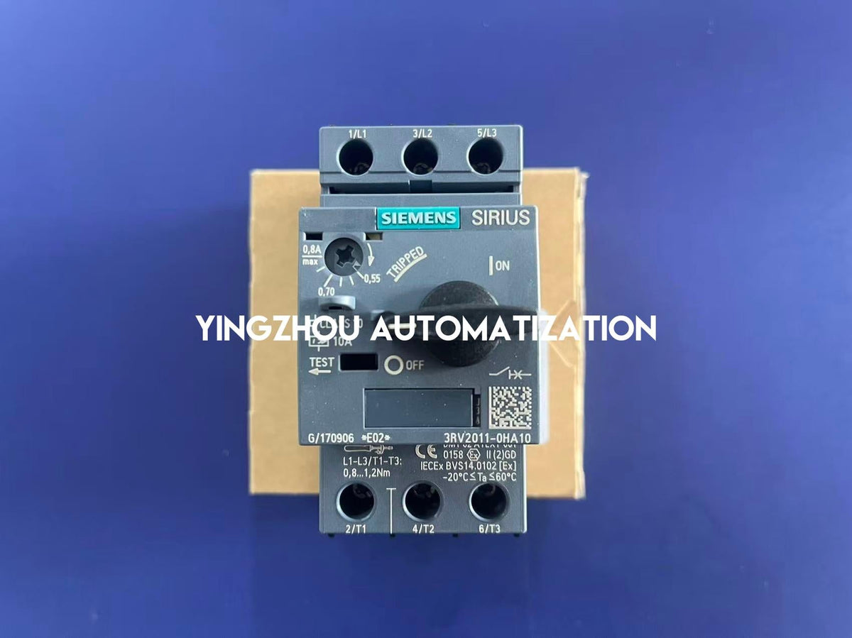 Siemens 3RV2011-0HA10 SIRIUS Motor Starter Protector | 0.55A - 0.8A | Size S00 | Class 10-vezhoo