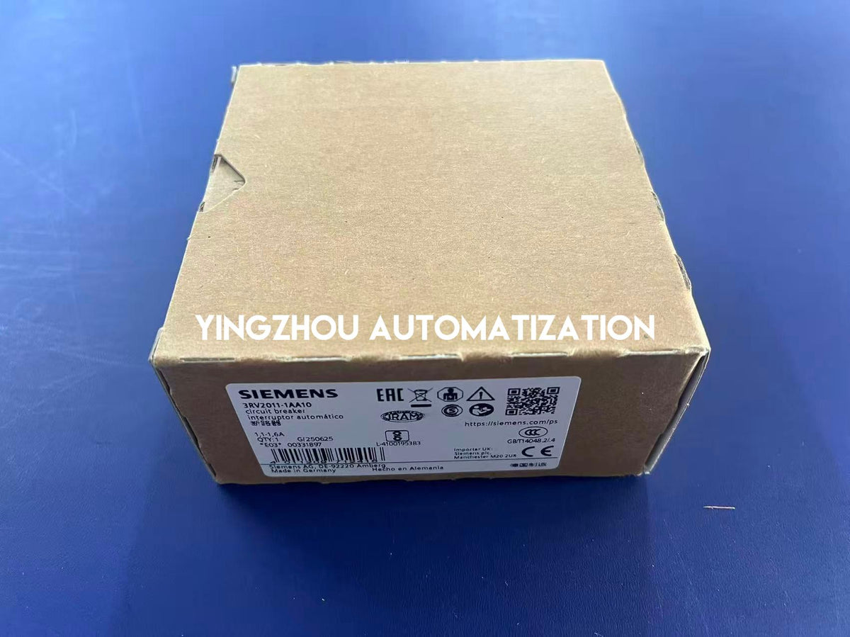 Siemens 3RV2011-1AA10 SIRIUS Motor Starter Protector | 1.1A - 1.6A | Size S00 | Class 10-vezhoo