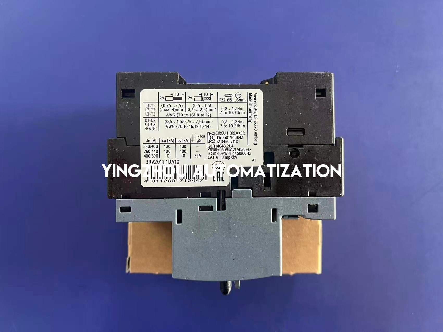 Siemens 3RV2011-1DA10 SIRIUS Motor Starter Protector | 2.2A - 3.2A | Size S00 | Class 10-vezhoo