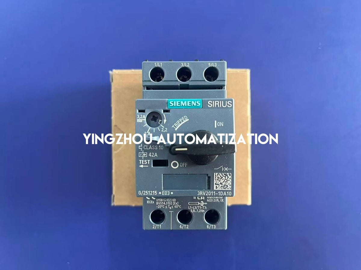 Siemens 3RV2011-1DA10 SIRIUS Motor Starter Protector | 2.2A - 3.2A | Size S00 | Class 10-vezhoo