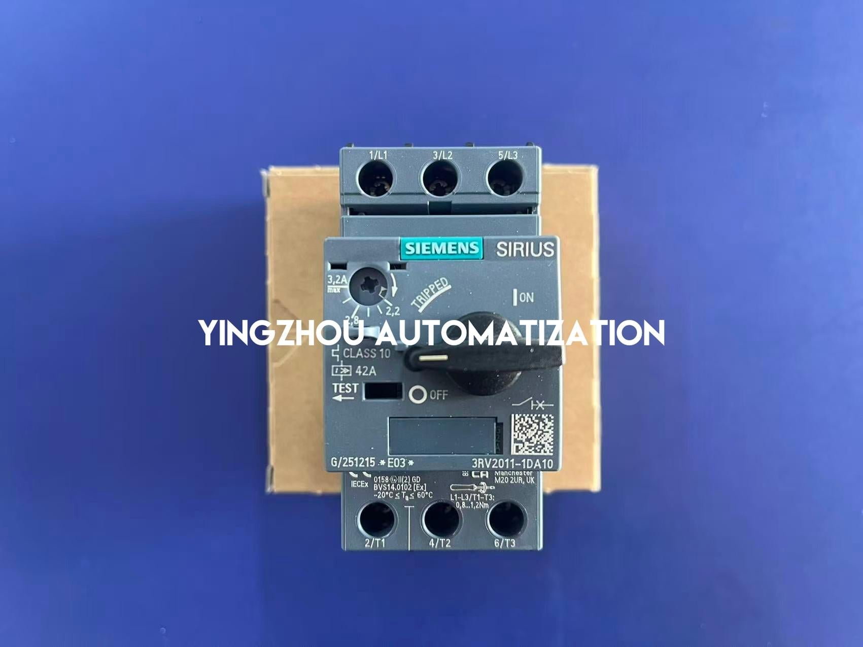 Siemens 3RV2011-1DA10 SIRIUS Motor Starter Protector | 2.2A - 3.2A | Size S00 | Class 10-vezhoo