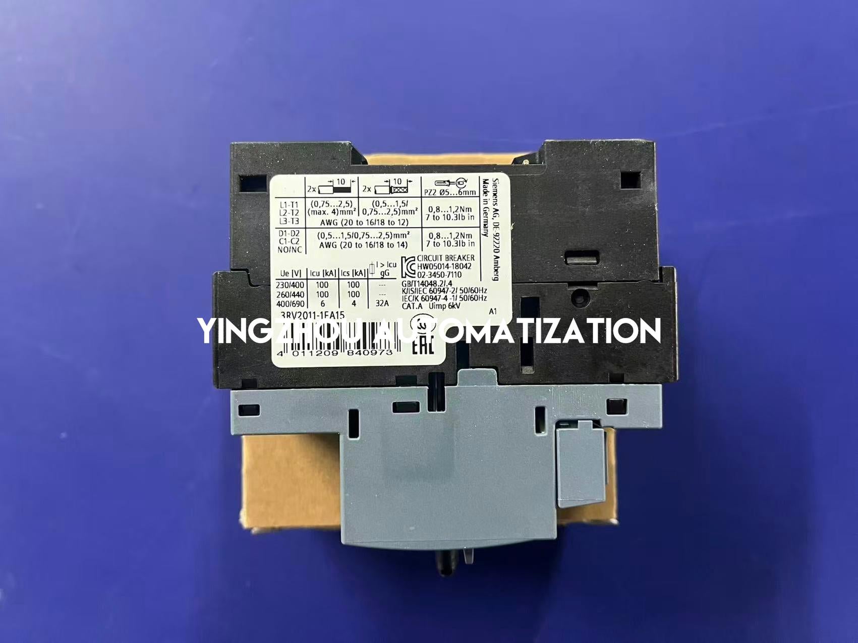 Siemens 3RV2011-1EA15 SIRIUS Motor Starter Protector | 0.28–0.4A, Size S00, Screw Terminal-vezhoo