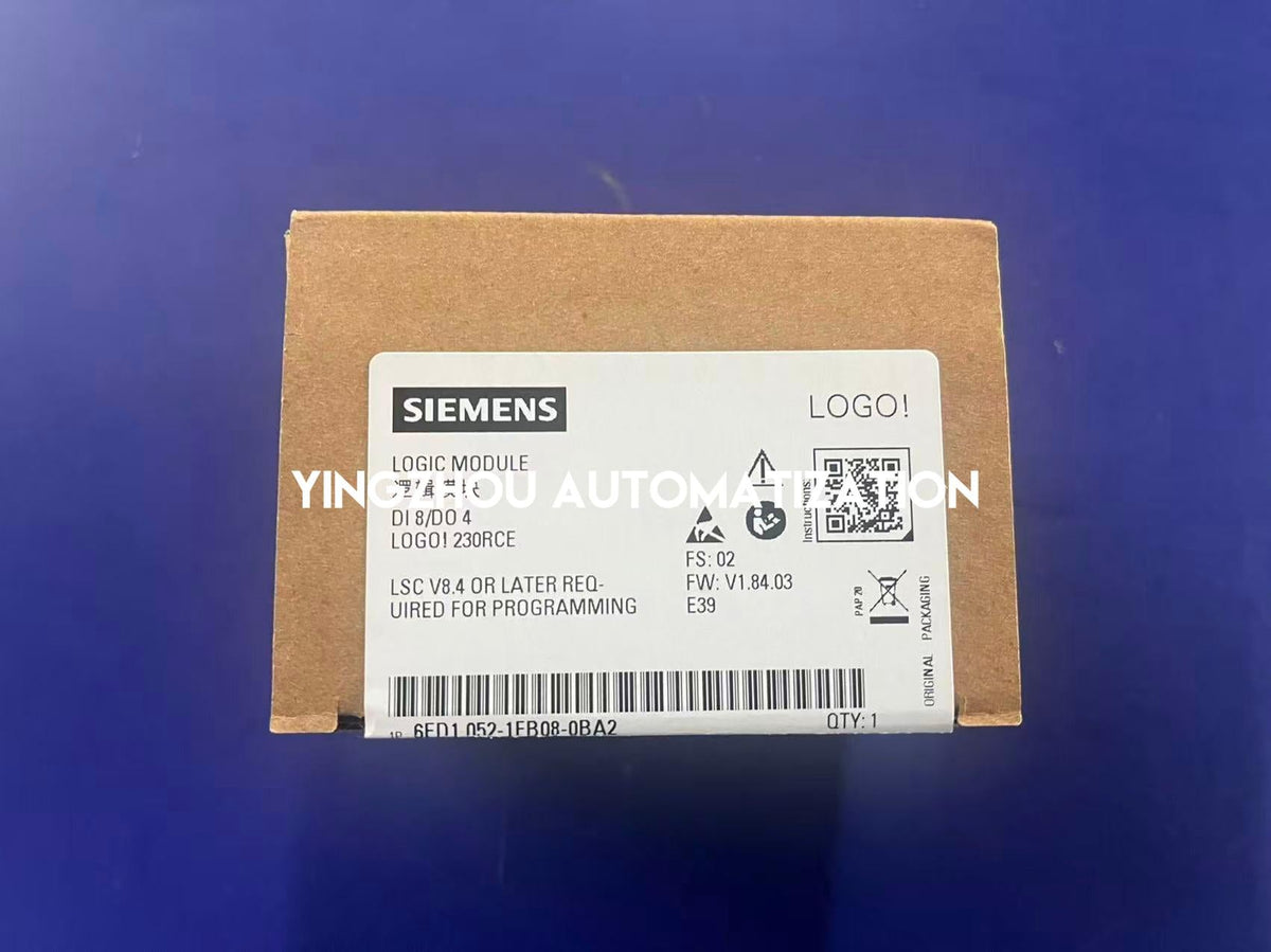 Siemens 6ED1052-1FB08-0BA2 LOGO! 230RCE | Logic Module | 115V/230V AC/DC | 8 DI / 4 DO (Relay)-vezhoo