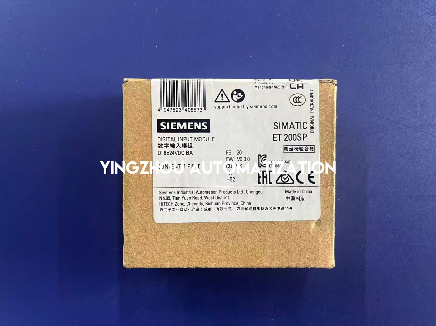 Siemens 6ES7131-6BF01-0AA0 SIMATIC ET 200SP | DI 8x24VDC Basic | Digital Input Module-vezhoo