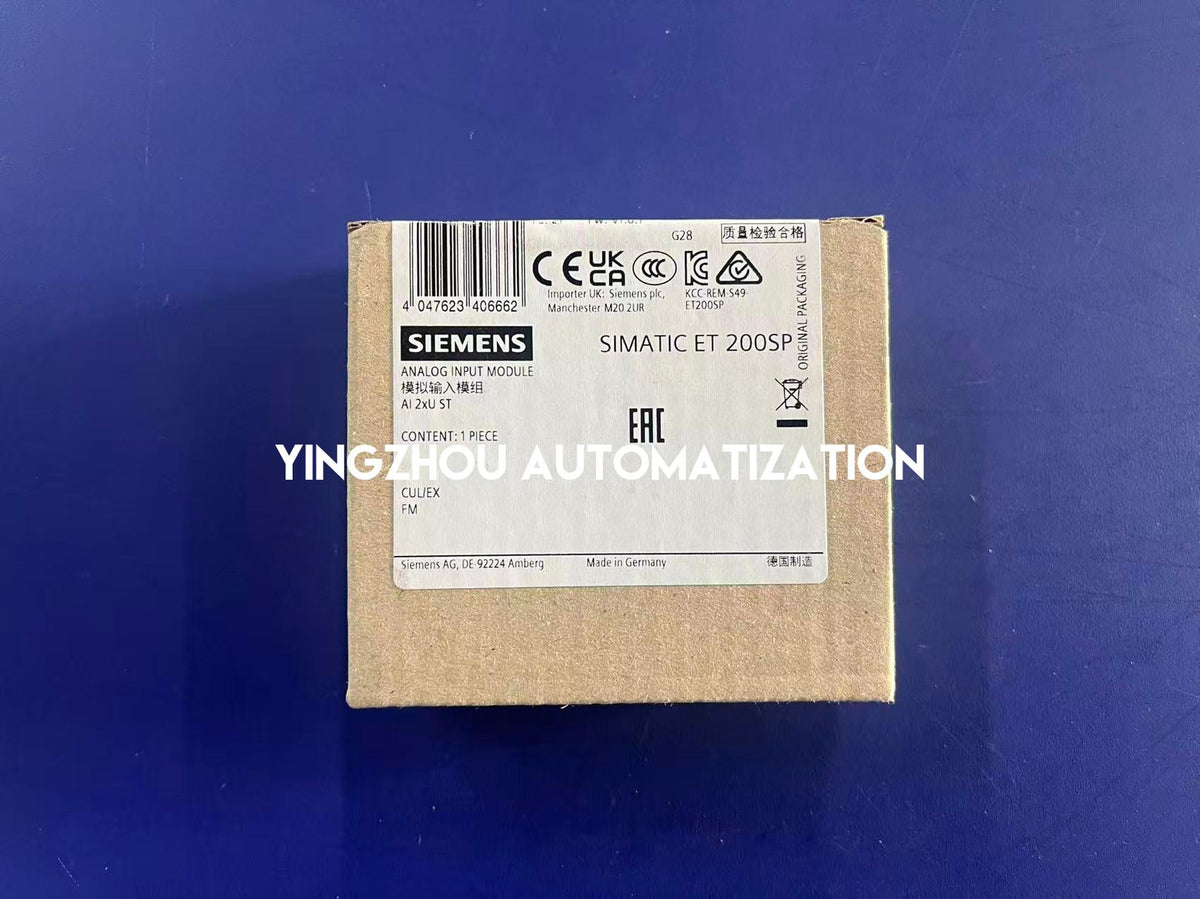 Siemens 6ES7134-6FB00-0BA1 SIMATIC ET 200SP | AI 2xU Standard | Analog Input Module | 16-Bit-vezhoo