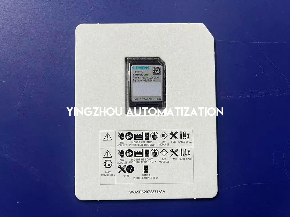 Siemens 6ES7954-8LE04-0AA0 Simatic S7 Memory Card | 12 MB | For S7-1200/1500 CPUs-vezhoo