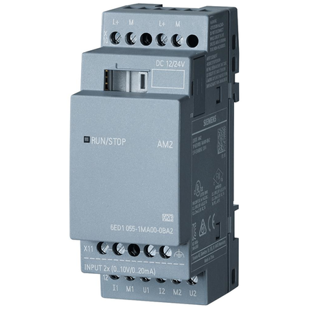 Siemens LOGO! AM2 Analog Expansion Module | 2 AI, 0-10V or 0/4-20mA | 6ED1055-1MA00-0BA2-vezhoo