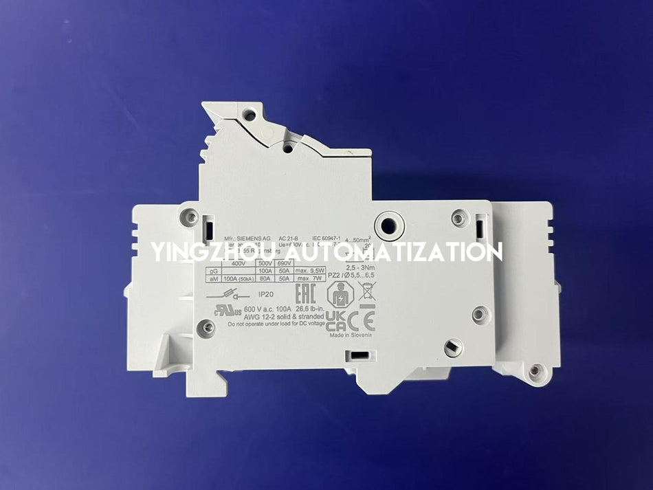 Siemens SENTRON 3-Pole Cylindrical Fuse Holder | $14 \times 51$ mm | 50A, 690V | 3NW7231-vezhoo