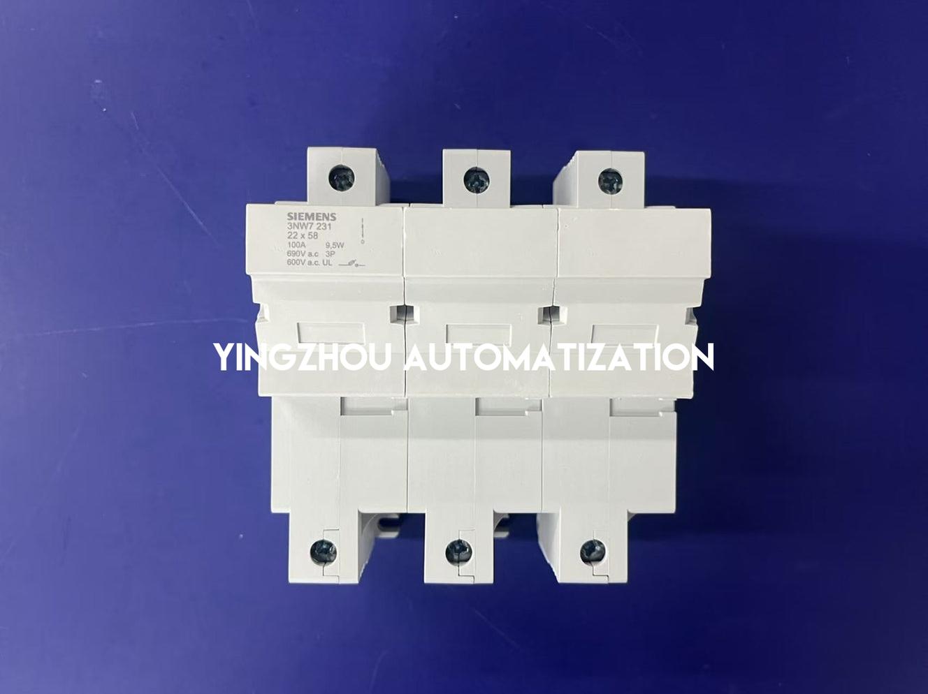 Siemens SENTRON 3-Pole Cylindrical Fuse Holder | $14 \times 51$ mm | 50A, 690V | 3NW7231-vezhoo
