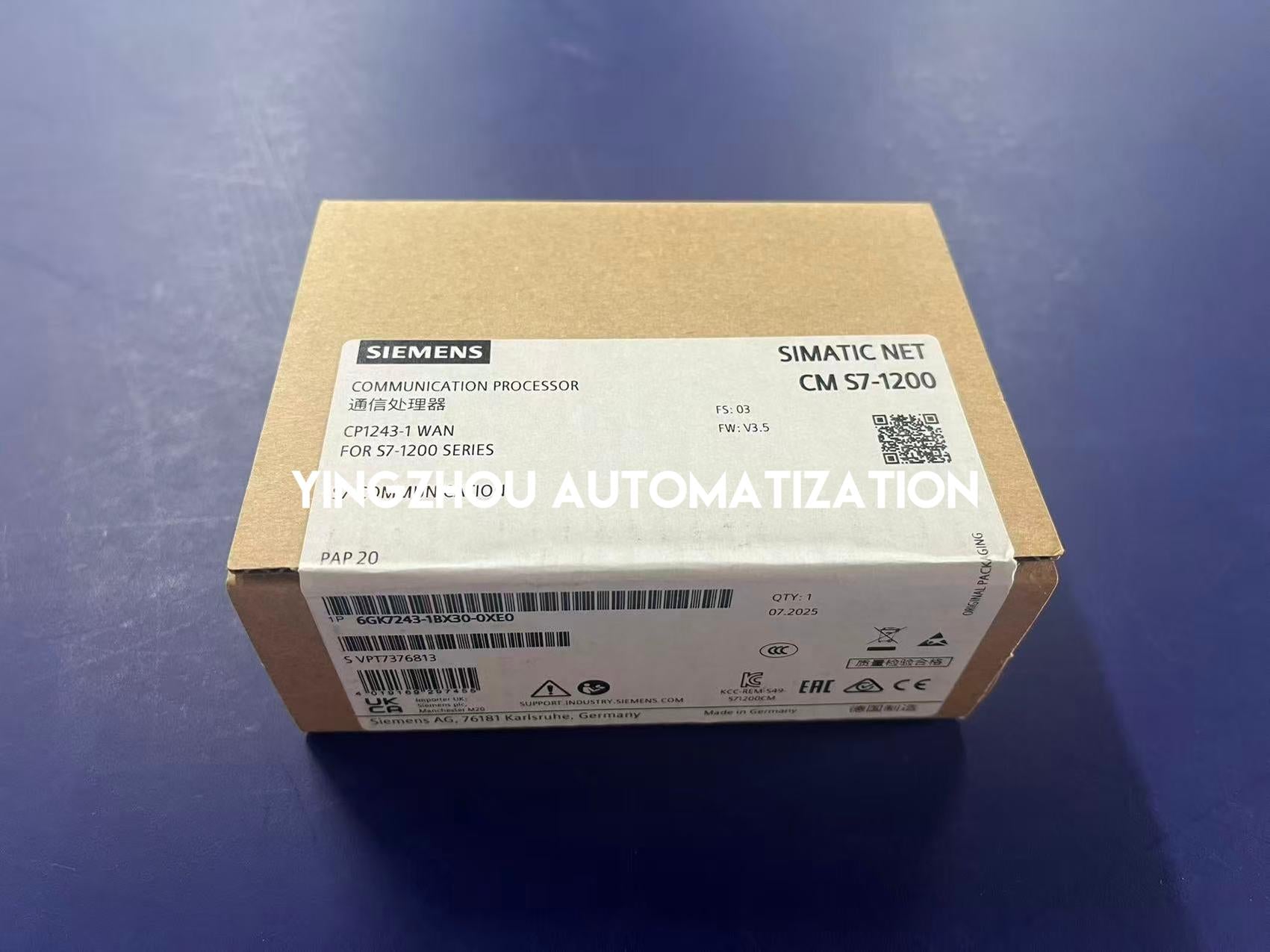 Siemens SIMATIC CP 1243-1 Communication Processor | S7-1200 Ethernet & Security | 6GK7243-1BX30-0XE0-vezhoo
