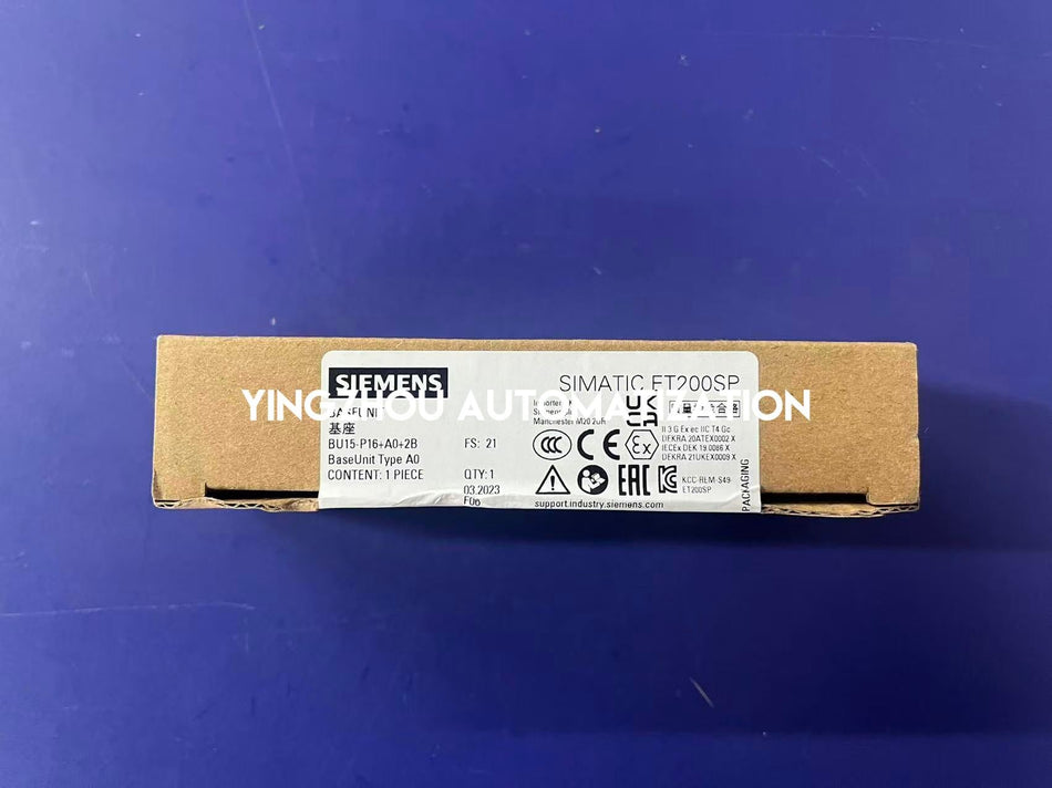 Siemens SIMATIC ET 200SP BaseUnit BU15-P16+A0+2B | Type A0 | 6ES7193-6BP00-0BA0-vezhoo