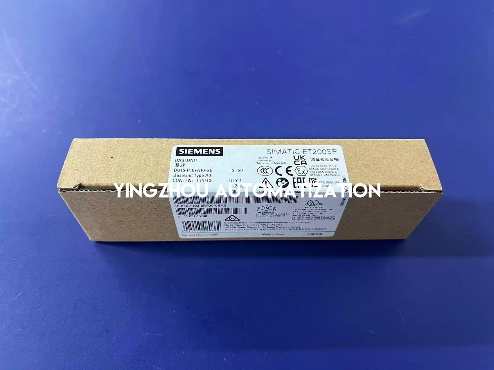 Siemens SIMATIC ET 200SP BaseUnit BU15-P16+A10+2B | Type A0 | 6ES7193-6BP20-0BA0-vezhoo
