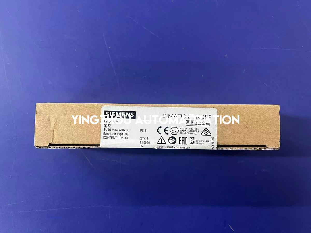 Siemens SIMATIC ET 200SP BaseUnit BU15-P16+A10+2D | Type A0 | 6ES7193-6BP20-0DA0-vezhoo