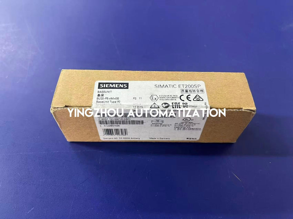 Siemens SIMATIC ET 200SP BaseUnit BU20-P6+A2+4B | Type F0 | 6ES7193-6BP20-0BF0-vezhoo