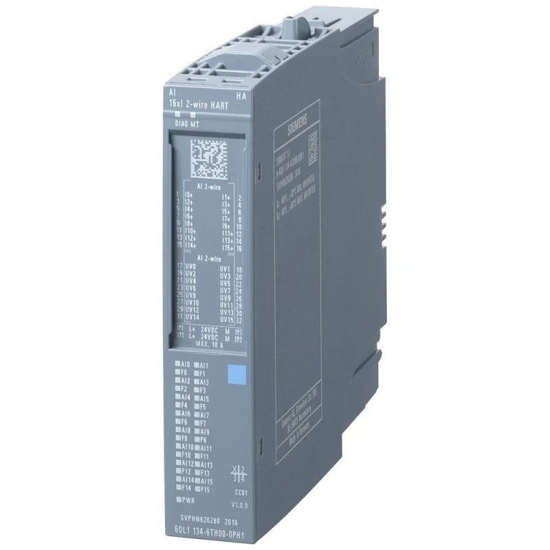 Siemens SIMATIC ET 200SP HA | 16-Channel Analog Input, 2-wire HART | 6DL1134-6TH00-0PH1-vezhoo