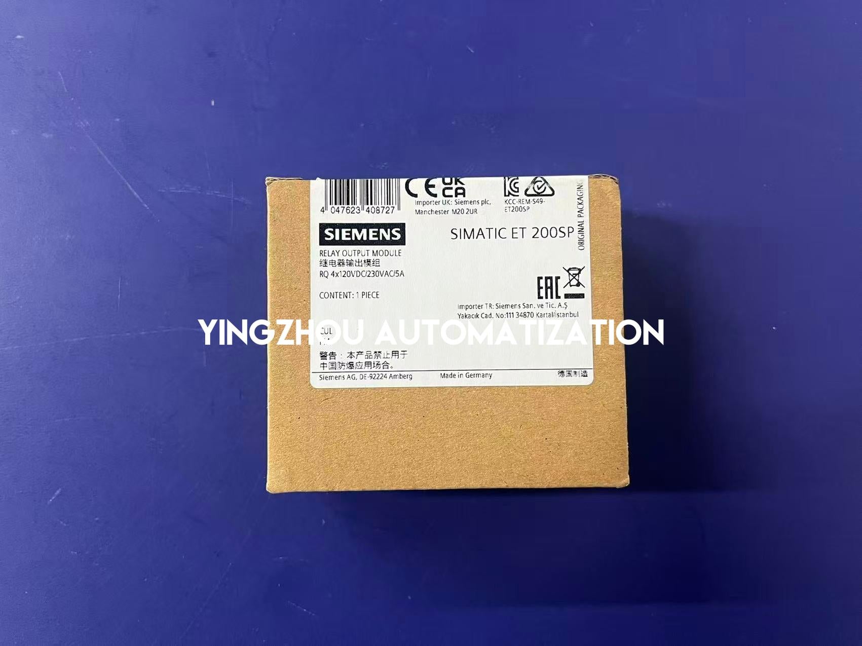 Siemens SIMATIC ET 200SP Relay Module | 4-Channel, 5A NO, 230V AC | 6ES7132-6HD01-0BB1-vezhoo