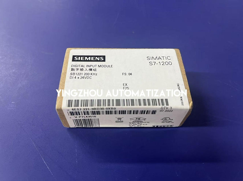 Siemens SIMATIC S7-1200 Signal Board SB 1221 | 4 DI, 24V DC, 200kHz | 6ES7221-3BD30-0XB0-vezhoo