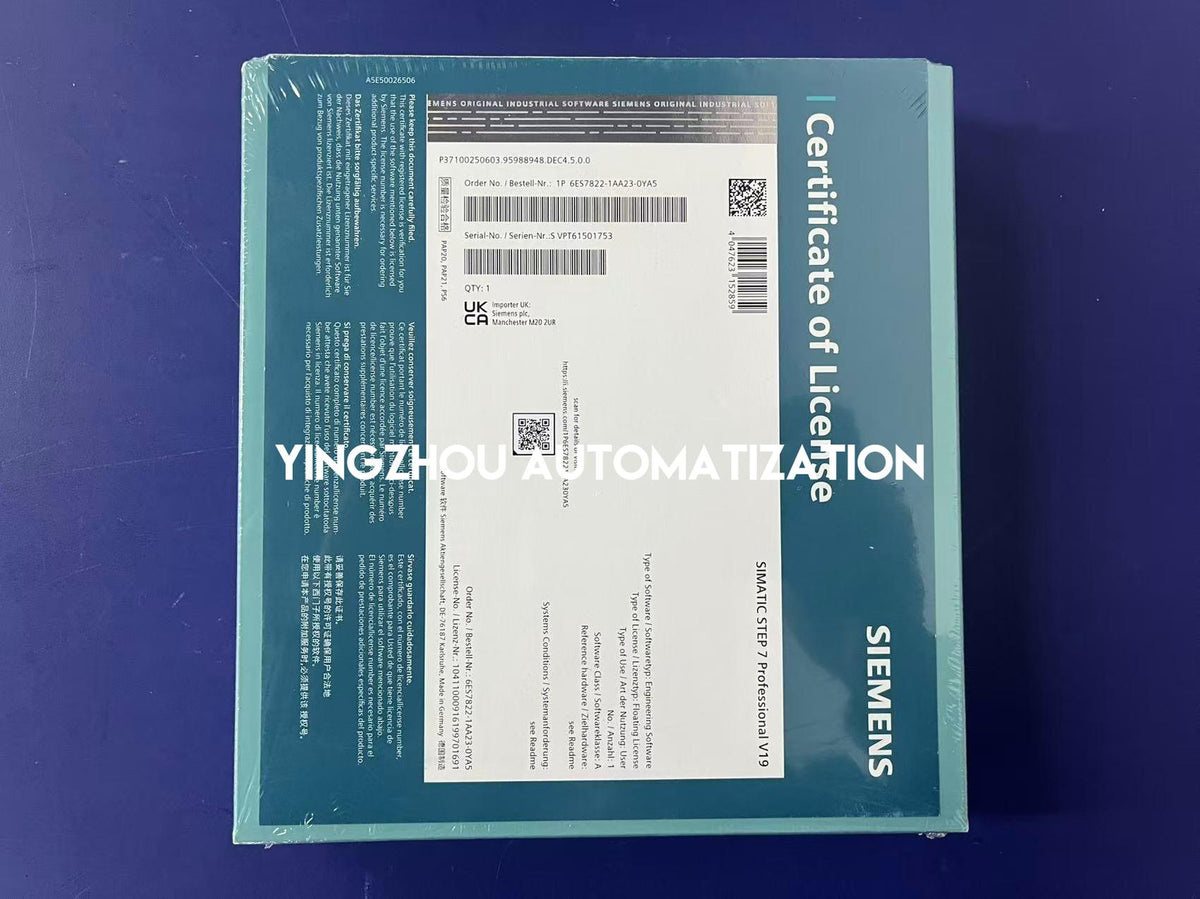 Siemens SIMATIC STEP 7 Professional V19 Upgrade | TIA Portal Engineering | 6ES7822-1AA24-0YE5-vezhoo