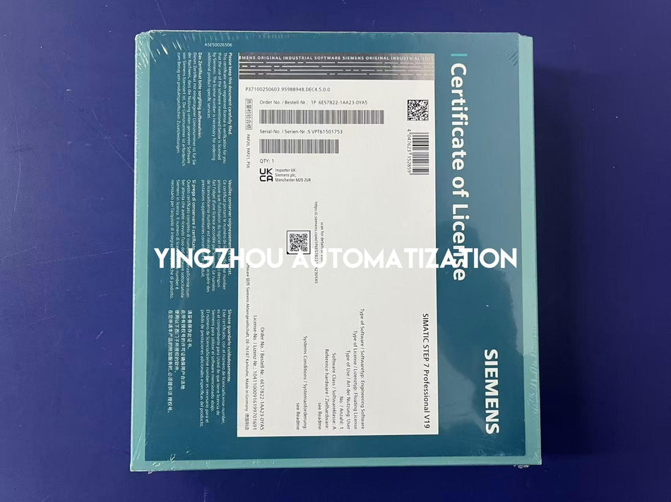 Siemens SIMATIC STEP 7 Professional V19 Upgrade | TIA Portal Engineering | 6ES7822-1AA24-0YE5-vezhoo