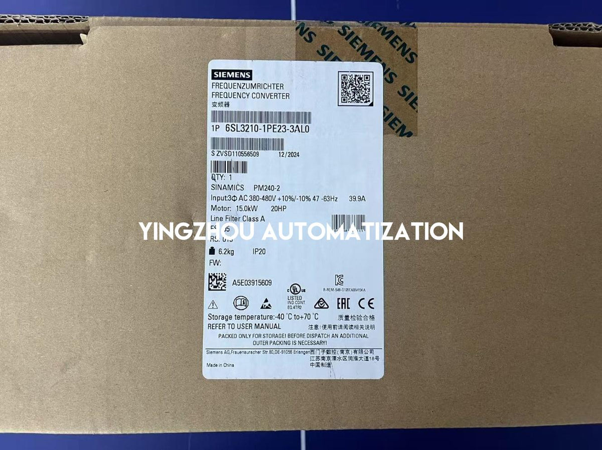 Siemens SINAMICS PM240-2 Power Module | 15kW (20HP), 3AC 380-480V, Filtered | 6SL3210-1PE23-3AL0-vezhoo