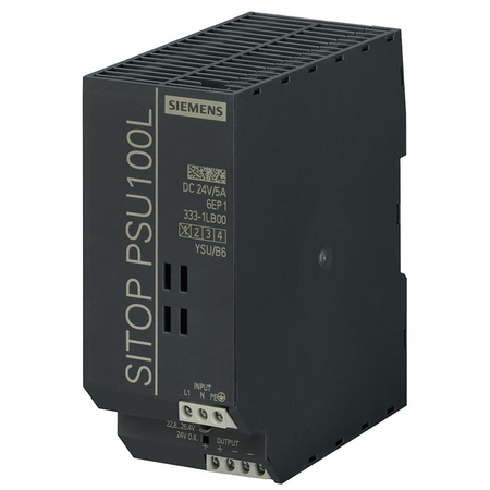 Siemens SITOP PSU100L Power Supply | 24V DC, 5A, Single-Phase | 6EP1333-1LB00-vezhoo