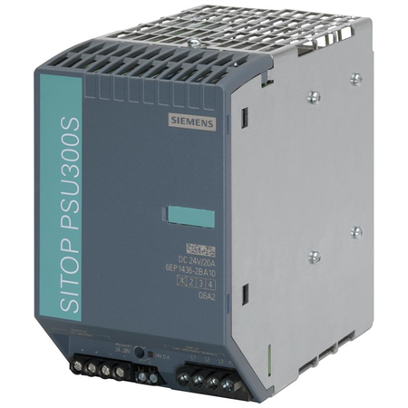 Siemens SITOP PSU100S Power Supply | 24V DC, 20A, 3-Phase AC | 6EP1436-2BA10-vezhoo