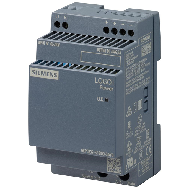 Siemens SITOP PSU6200 Power Supply | 24V DC / 2.5A | Single-Phase | 6EP3332-6SB00-0AY0-vezhoo