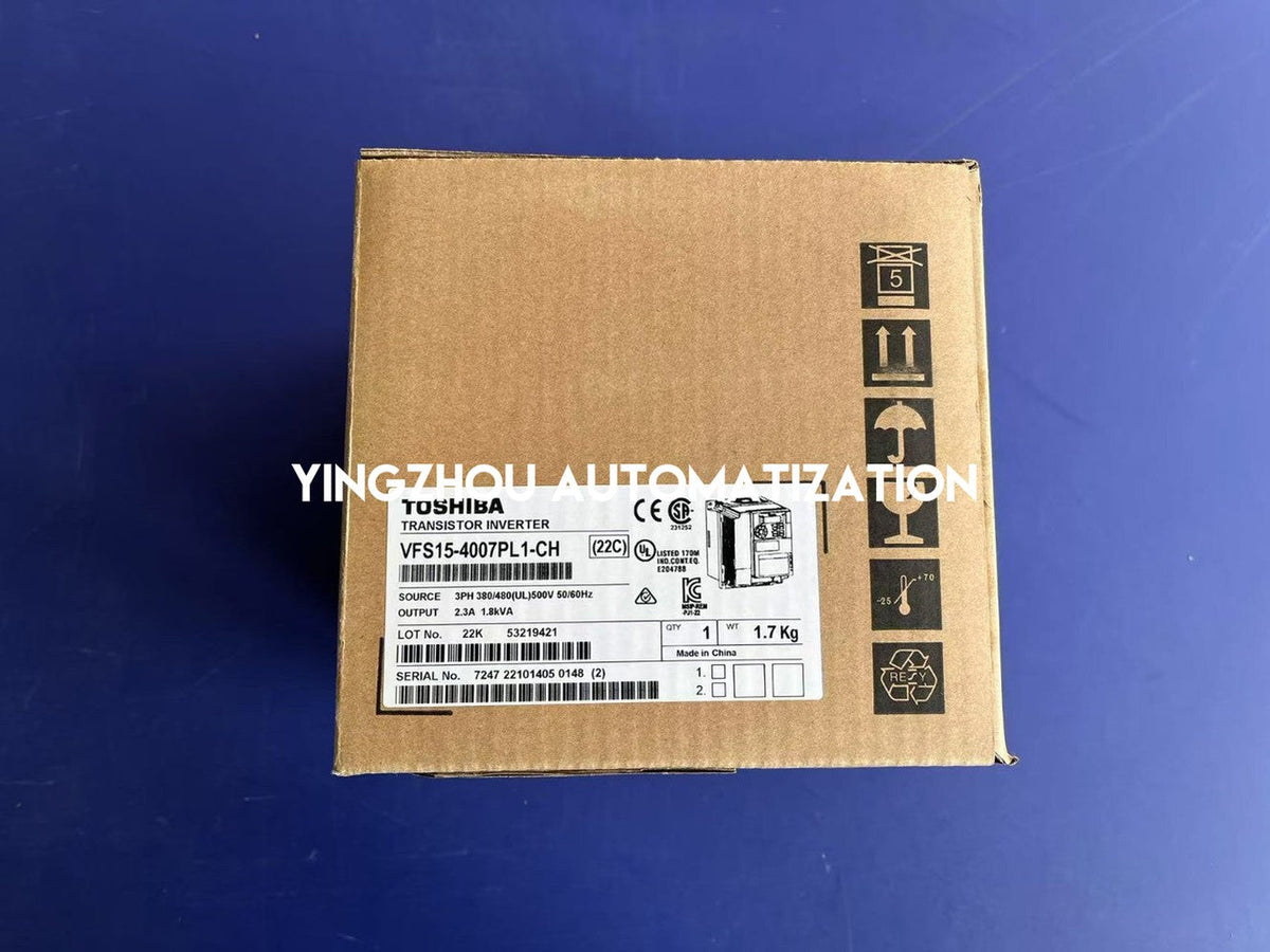 Toshiba VF-S15 VFD VFS15-4007PL1-CH | 1 HP, 3-Phase 480V, 0.75kW, IP20-vezhoo